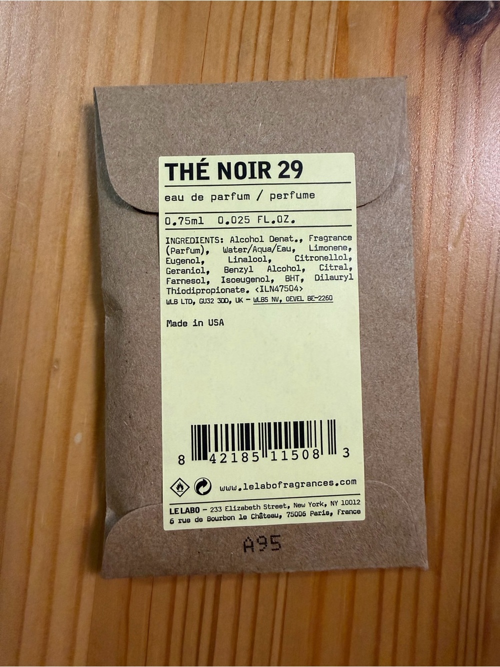 Le Labo Perfume Sample Pouch 0.75ml - The Noir 29